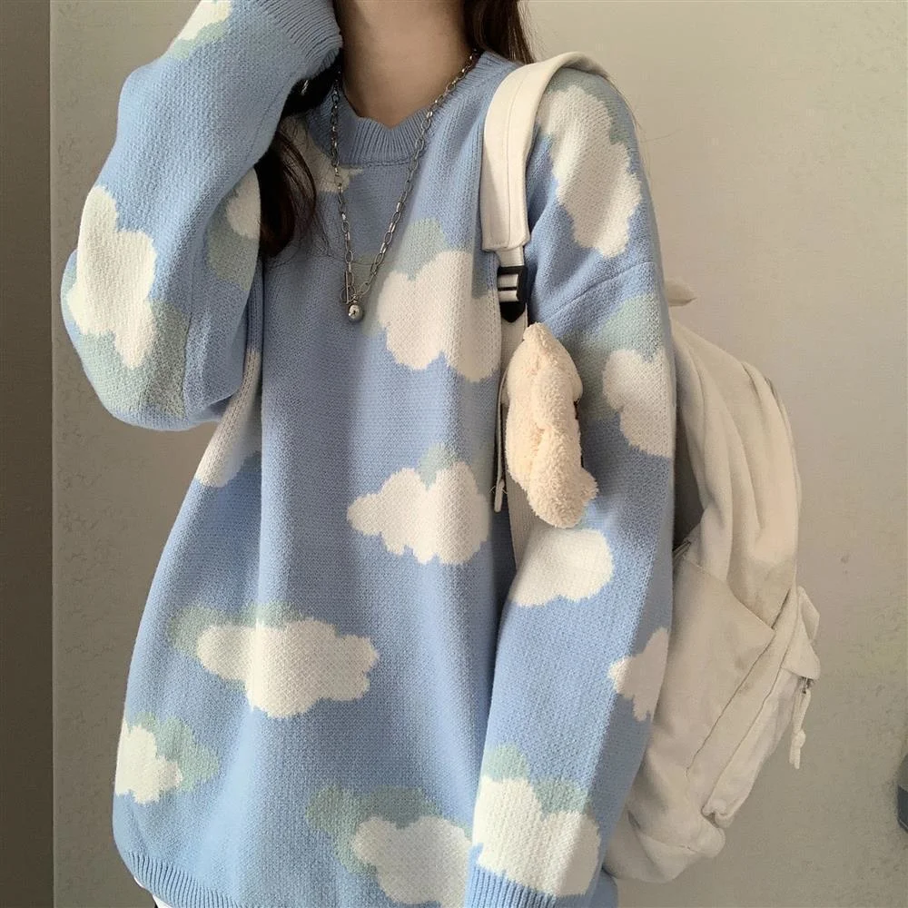 

Autumn winter sweet Pullover wind sweater female student Korean loose wind sweater coat female