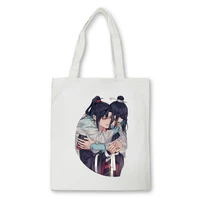 anime mo dao zu shi print canvas bag harajuku casual female girl tote eco shopper shoulder bags hipster cartoon shoulder bag