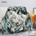 Upetstory крутой волк с Ловец снов фланелевое одеяло для детей взрослых мягкое покрывало простыня флисовое плюшевое одеяло 3D одеяло