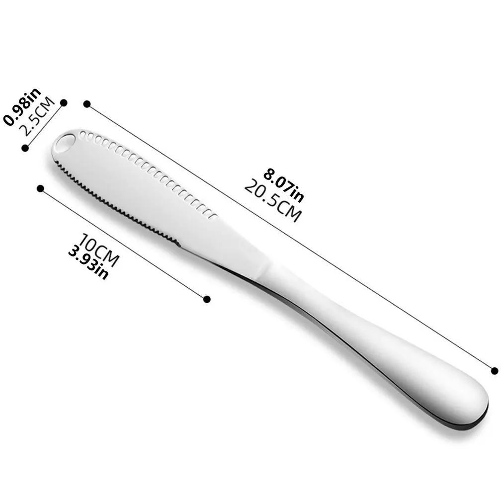 

Butter Knife Stainless Steel Cheese Butter Cutter With Hole Multifunction Wipe Cream Bread Knife Cheese Board Kitchen Gadgets