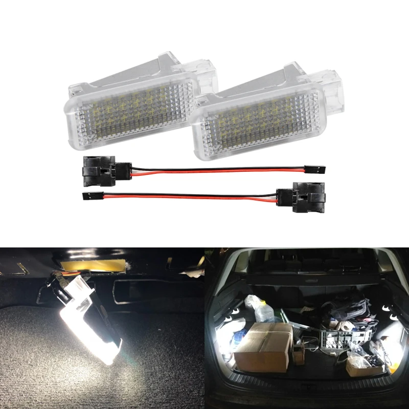 Подходит для Skoda Octavia Mk2 (1Z) 2004-2013 2 шт. белый светодиод SMD багажника | Автомобили и