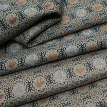 1081 Grey/Brown Chinese Silk Jacquard Brocade Fabric Chinoiserie Clothing Sofa Decoration Cloth Curtain Pillow Case Fabric