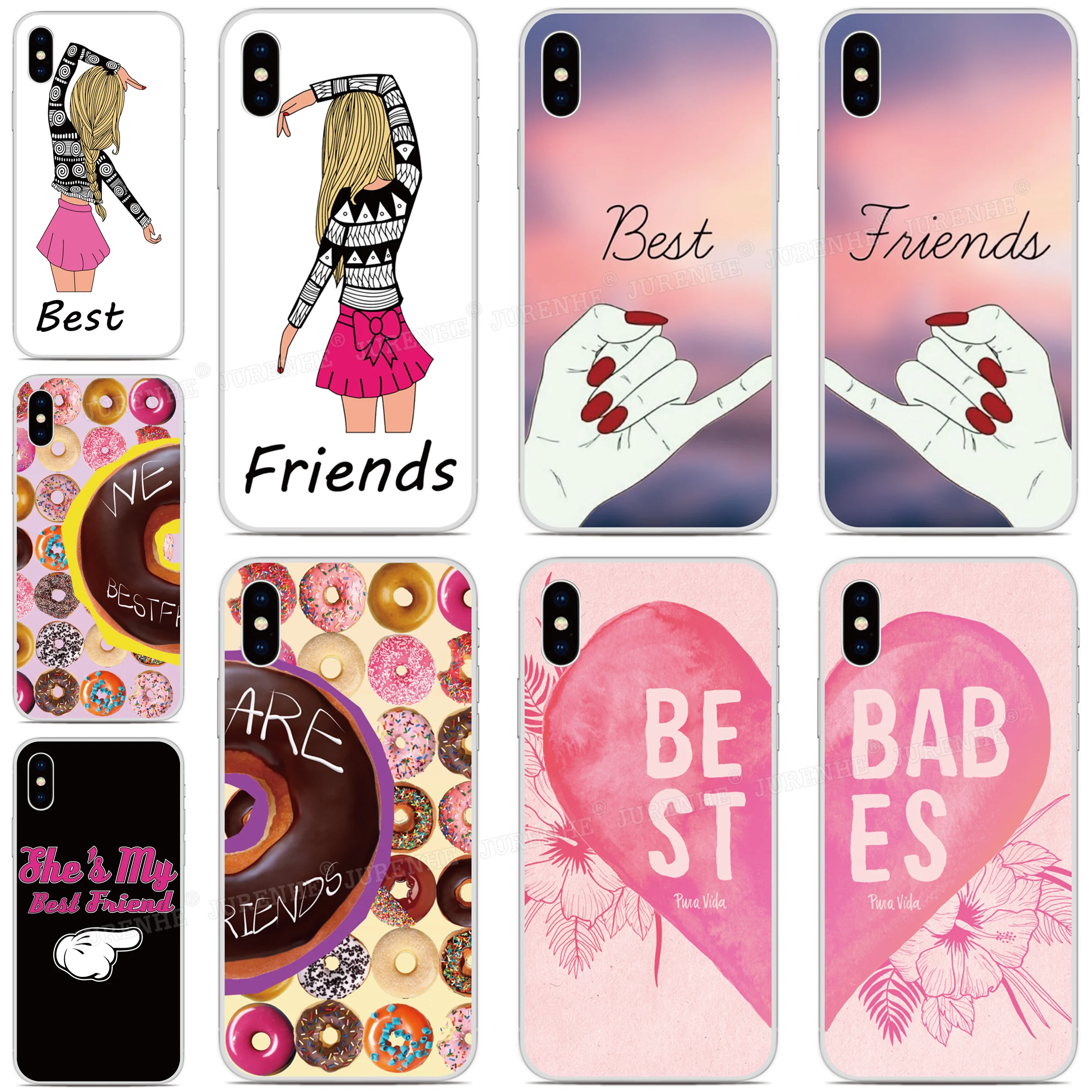 Силиконовый чехол для телефона Best Friend OPPO Find X2 Pro A9 A8 A5 A31 2020 A91 AX5S Realme 5 6 X50 Reno A 3