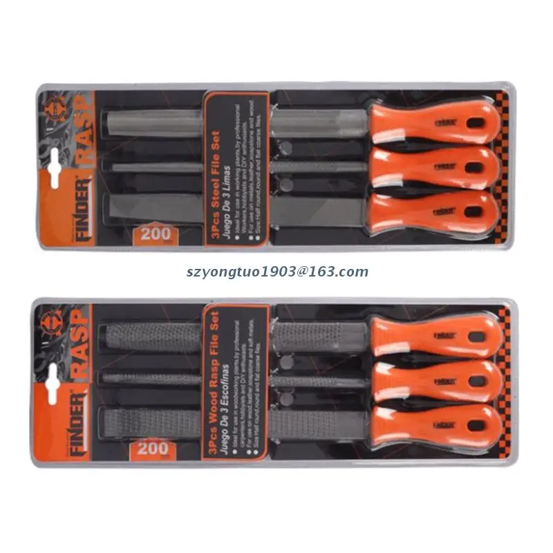 

P82C Multifunctional Strong Wood /Steel Rasp File 3 Pcs Set Tools for Sharping Wood Soft Metal Plastic and More