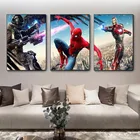 Постер на холсте с супергероями Marvel, Человек-паук, Железный человек, Куадрос, настенные картины и принты для мальчиков, спальня, домашний декор