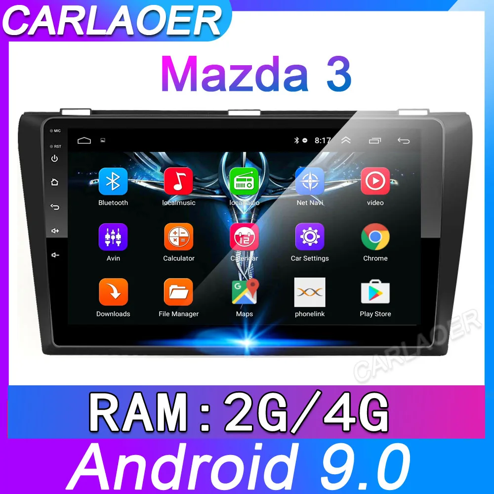 4G+ 32G Android 8,1 Автомагнитола для Mazda 3 2004-2013 maxx axel Wifi авто стерео Автомобильная dvd-навигационная система стерео Мультимедийный Плеер