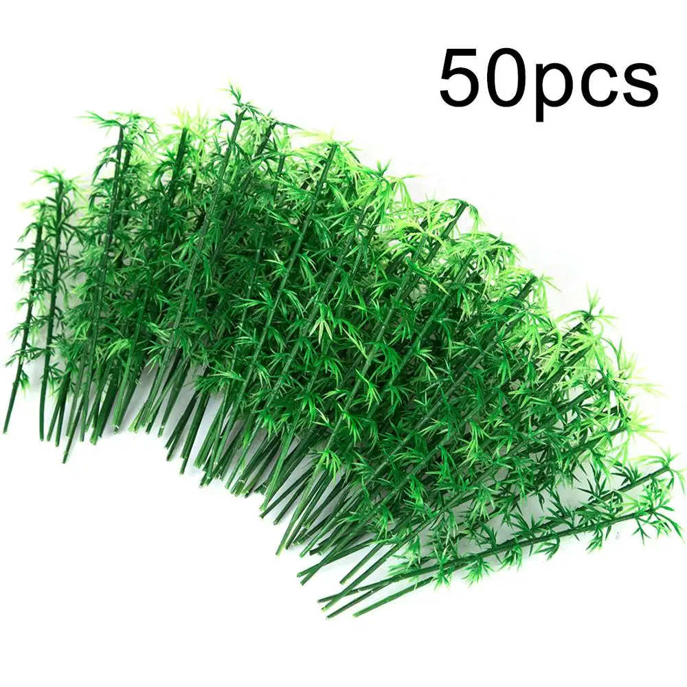 

50 шт./100 шт. 12 см/13 см/15 см, пластиковая Миниатюрная модель дерева, ландшафта, бамбукового дерева, песчаная модель стола, декоративные аксессуары, игрушки, хобби