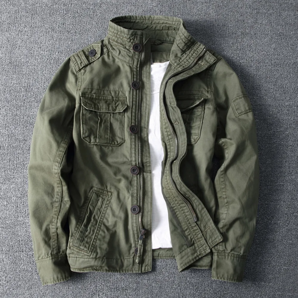 Sportswear Thick Jacket Khaki Men Military Camouflage Coat M