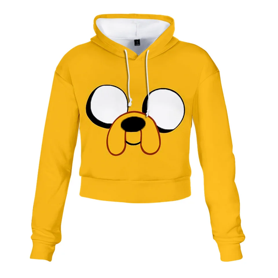 Adventure Time Finn And Jake собака уход за кожей лица 3D укороченная толстовка с капюшоном