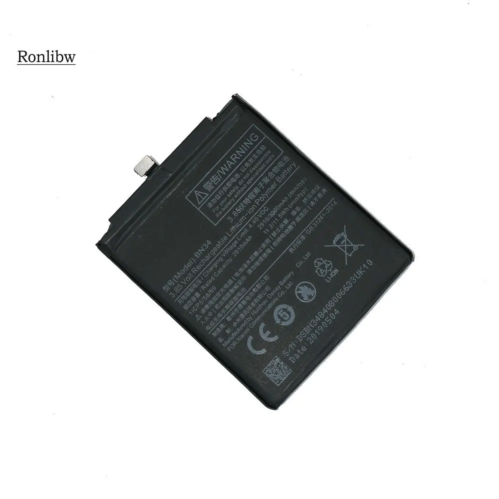 Аккумулятор для телефона Ronlibw BN20/BN34 mi 5C 5C/Red 5A 5 0 &quotСменные Аккумуляторы мобильных