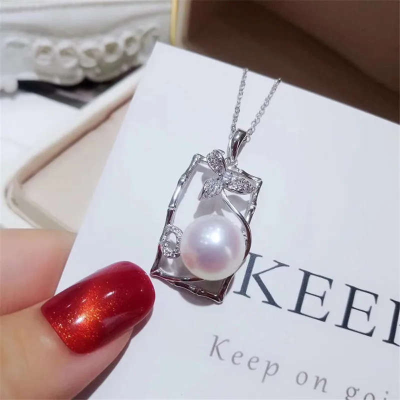 

Jewelry Handwork Pendant Base S925 Sterling Silver Pearl Pendant Accessories And Parts Findings Jewelry For DIY Fittings Women