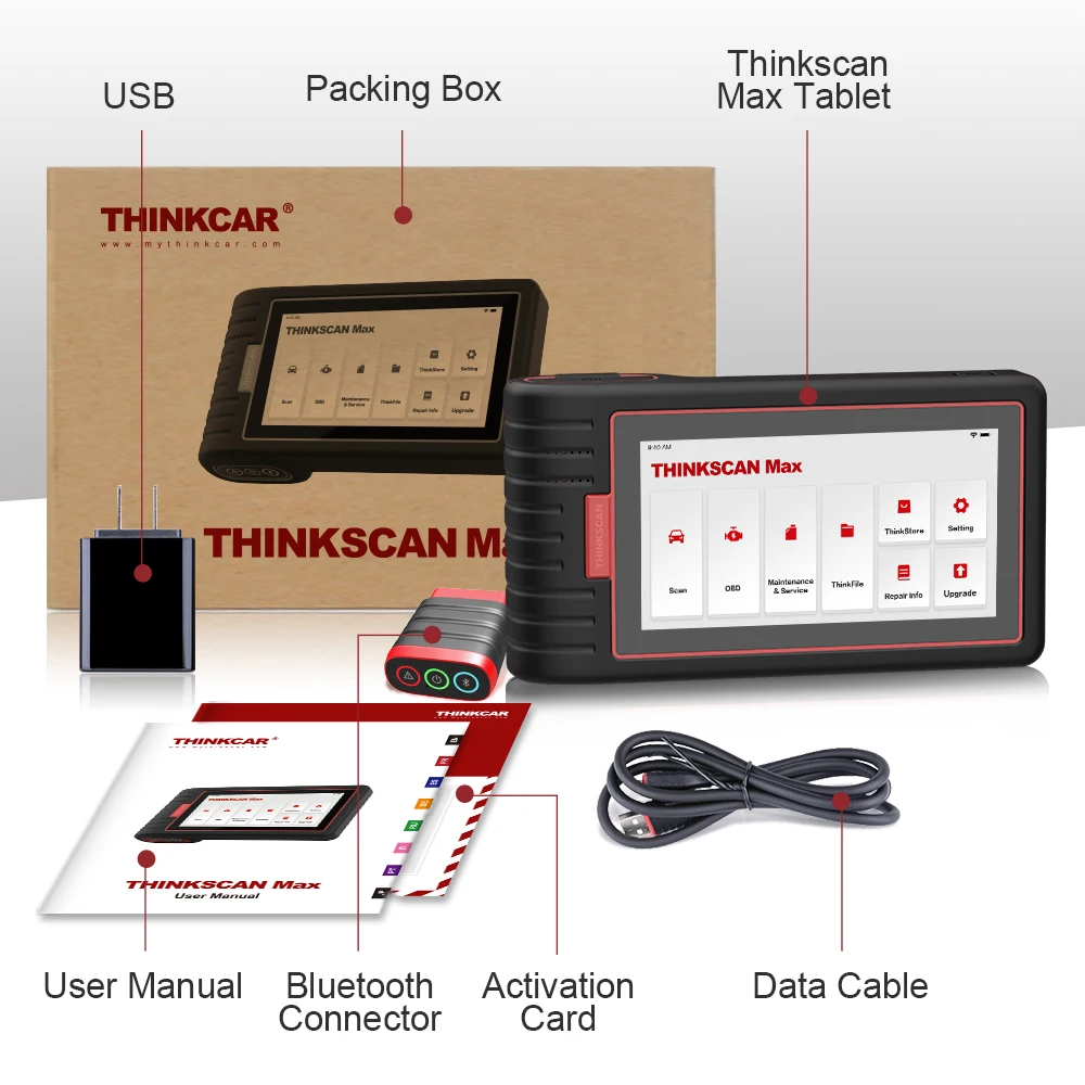 2021 Thinkcar Thinkscan Max полная система профессиональный автомобильный считыватель кодов