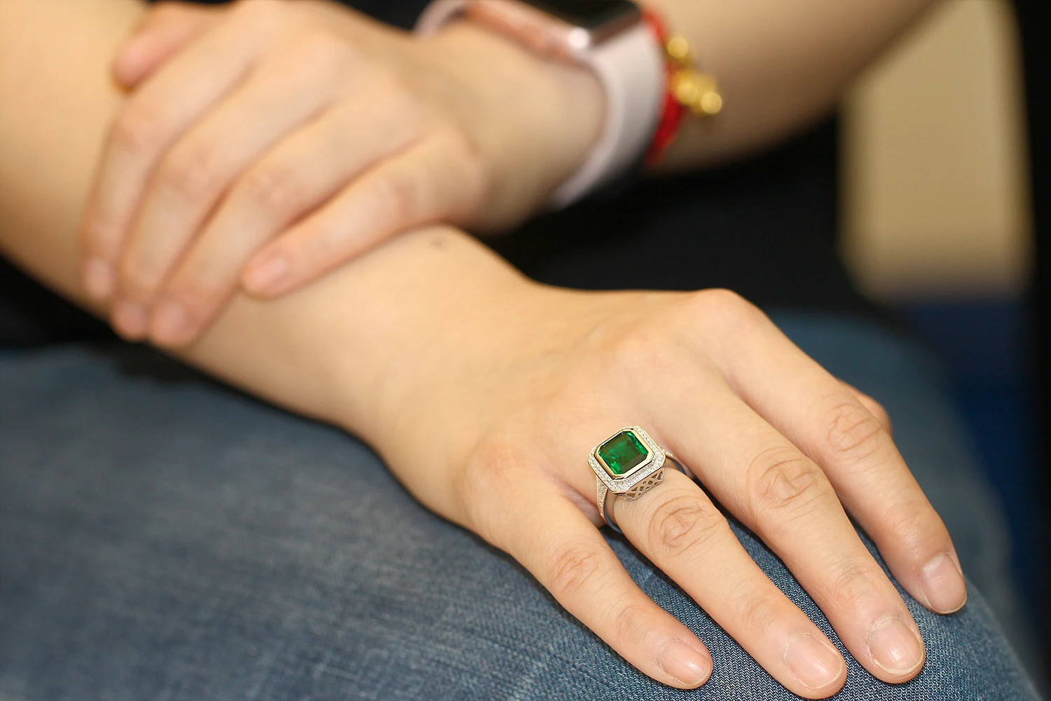 Обручальное кольцо GemStoneKing для женщин 5 00ct восьмиугольная огранка нано изумруд