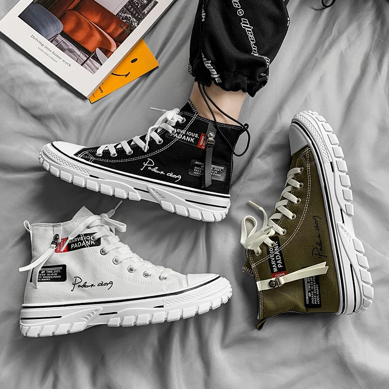 

New summer cool men's canvas shoes trendy fashion sports skateboarding shoes outdoor fitness running wild casual shoes