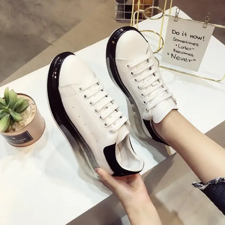 Women Flats Shoes Fashion Red Sole Soft Rubber Heels Platform Womens Casual Cross Tied Lace Up Zapatos De Mujer Runway | Обувь