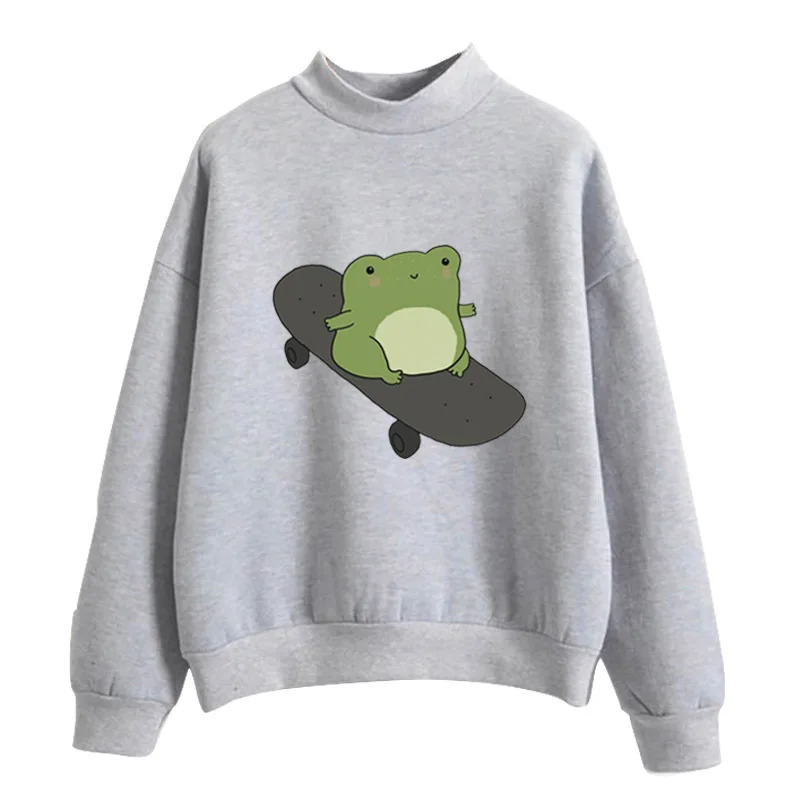 

Winter Sweatshirt boy girl dream Long sleeve Casual Simple Women Men Harajuku Cute cartoon skateboard frog hooded Couple clothes