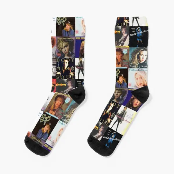 Debbie Gibson Albums Through The Year  Crew Socks Breathable Mens Women Black Sports Autumn Cotton Comfortable Girls Ladies