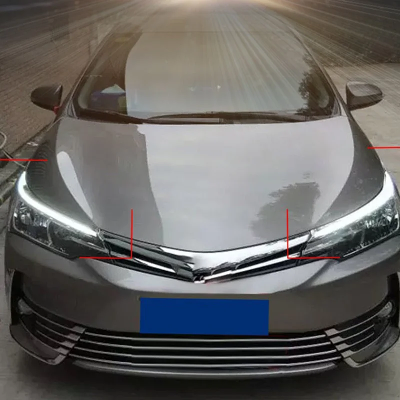 СВЕТОДИОДНЫЙ DRL головной светильник бровей дневные ходовые огни течет