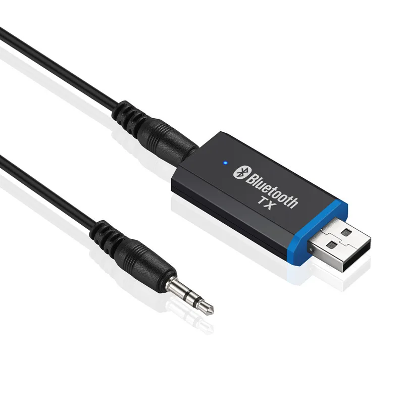 USB Bluetooth 5.0 + EDR Audio Transmitter for TV PC Driver-Free Dongle 3.5MM 3.5 Jack AUX Wireless Adapter | Электроника