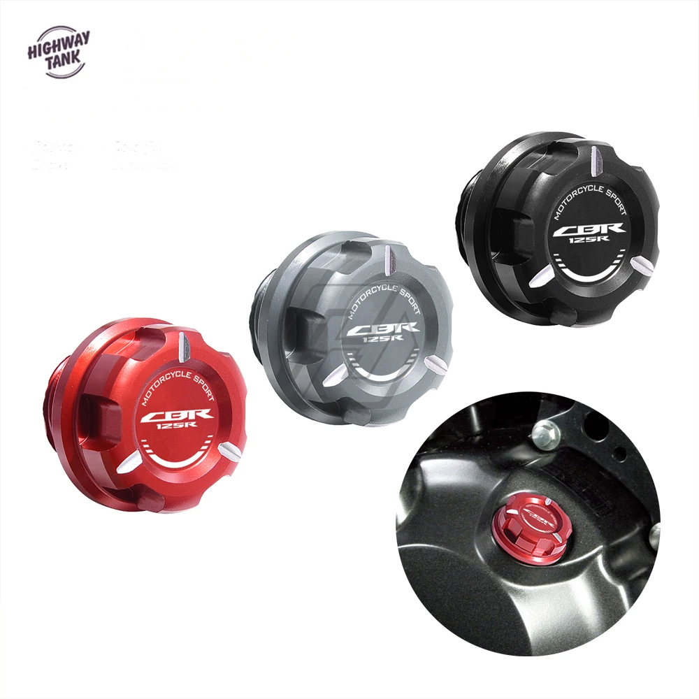 

Motorcycle Engine Oil Cap Bolt Screw Filler Cover Case for Honda CBR125R 2007 UP