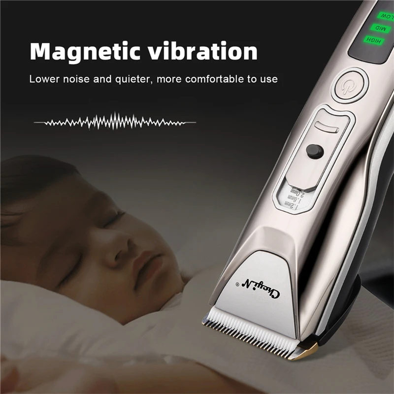 

Professional Electric Hair Clipper Titanium Alloy Ceramic Blade Hair Trimmer Kid Men Barber Hair Cutting Machine Corded/Cordless