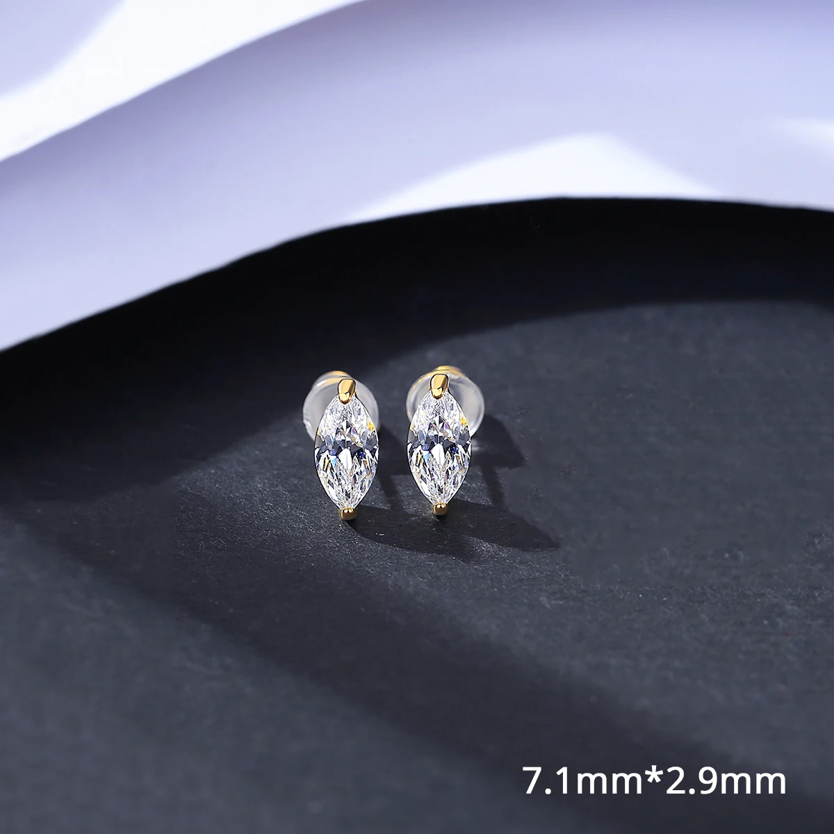 

CZCITY New Cute Korean Oval AAA+ CZ Stud Earrings for Women Fine Jewelry 925 Sterling Silver Boucle D'Oreille Femme Bijoux Gifts