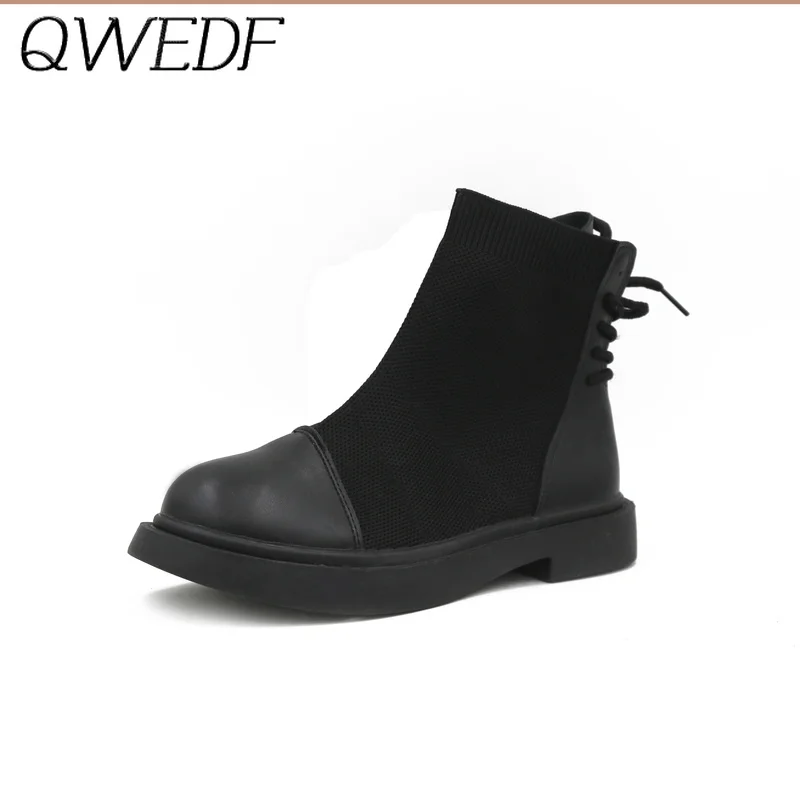 

Женские повседневные ботинки в Корейском стиле, ботинки с рифленой подошвой, U8-33, Осень-зима 2019