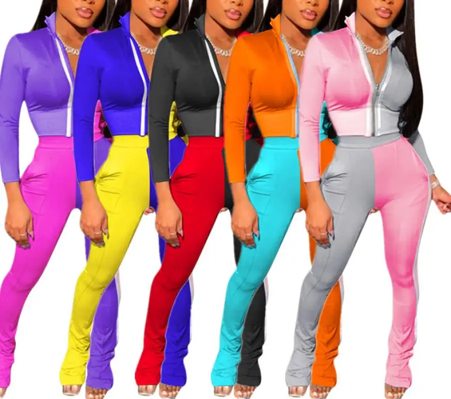

Plus Size Casual Women Tracksuit Two Pieces Set Cardigan Jogging Femme Jackets +Pants Zipper Sportwear Autumn 4XL Tracksuit