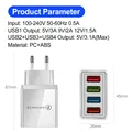 Quick Charge 3.0 For iPhone Charger Wall Fast Charging For Samsung S10 S9 S8 Plug Xiaomi Mi Huawei Mobile Phone Chargers Adapter