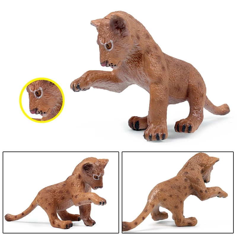 Моделирование Лев семейная Коллекция игрушек пластиковые животные статические