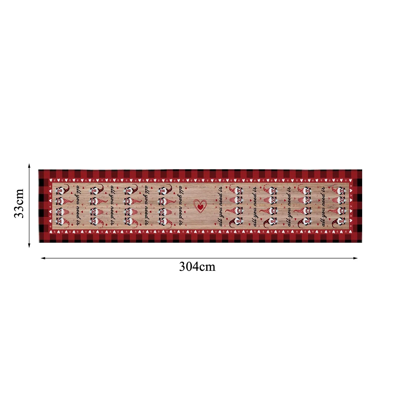 

Creative Valentine'S Day Polyester Cotton Printed Table Flag Table Decorations Fabric Placemat Cartoon Cabinet Cover