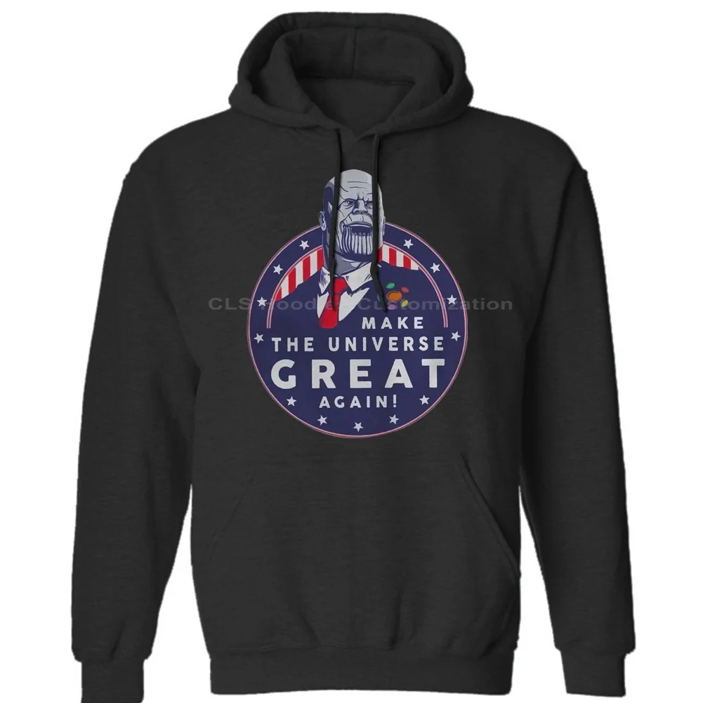 Thanos Make The Universe Great Again Рубашка классная повседневная мужская и женская зимняя