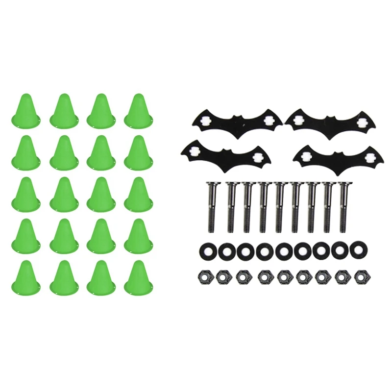 

1 Set Sport Football Soccer Rugby Training Cone & 1 Set Skateboard Deck Anti-Sink Gasket Bolts Nuts Screw
