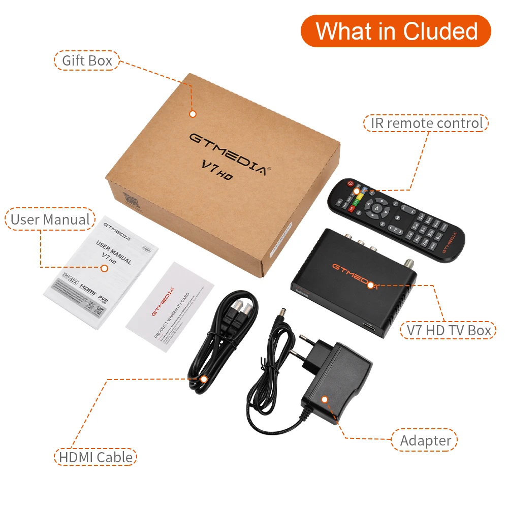 Новинка V7HD GTMEDIA V7 HD поддержка DVB-S/S2/S2X AVS + автоматический рулон полная мощность Vu