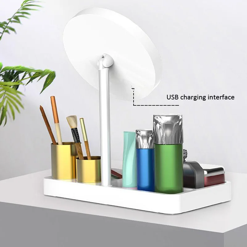 Косметическая коробка для хранения интегрированная зеркала макияжа