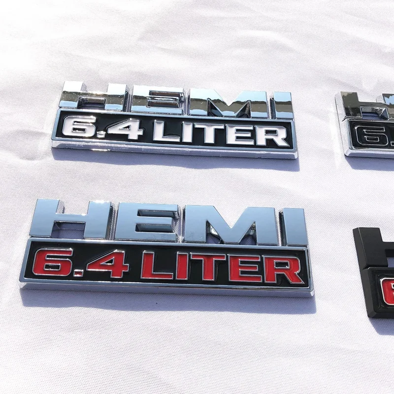 2X HEMI 6 4 литровые Эмблемы 3D Боковая дверь Fender Trun значок наклейка для Ram Charger