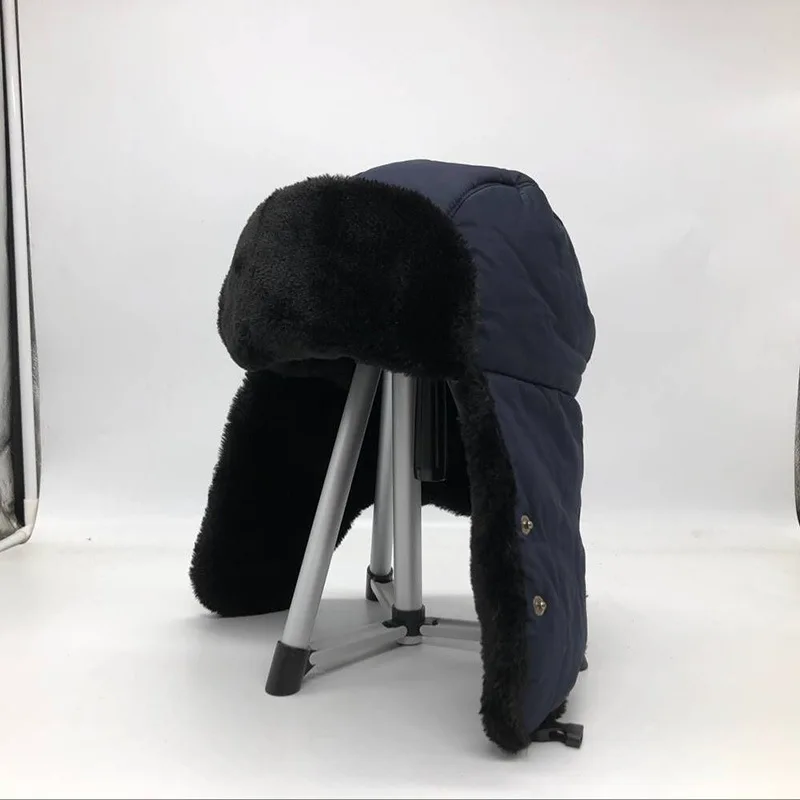 Новая зимняя шапка Для мужчин на открытом воздухе супер теплый мех кролика