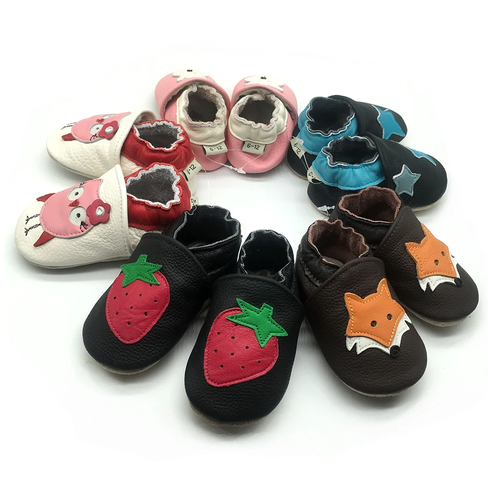 Wholesale Genuine Cow Leather Baby Shoes First Walkers Toddler Sandals Kids Moccasins For Boys And Girls Soft Sole Slipper Booti