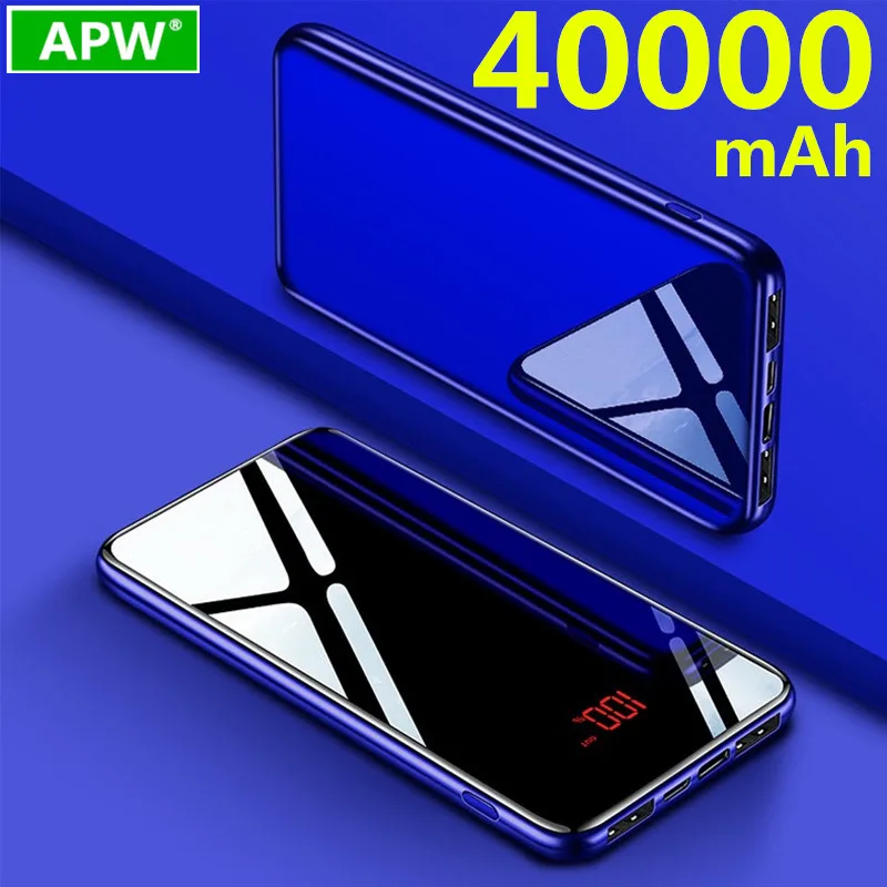 Внешний аккумулятор 40000 мАч для Xiaomi Samsung iPhone Huawei портативное зарядное устройство