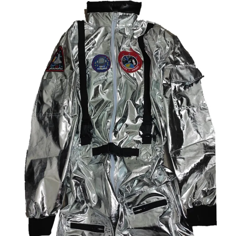 Костюм серебряного пилота космонавта на Хэллоуин карнавальный костюм вечерние