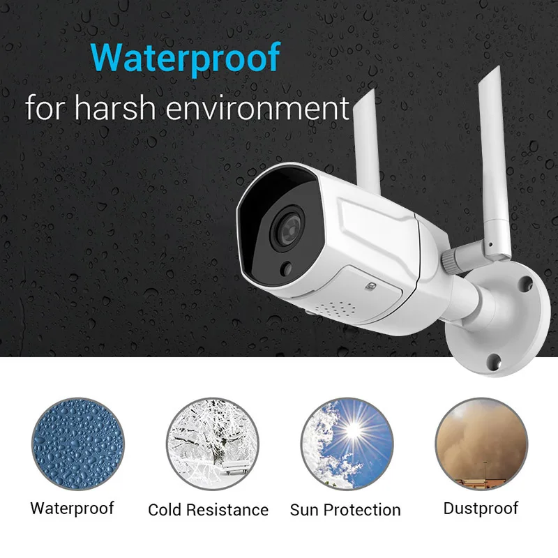 Ip-камера 3MP, WiFi, H.265, уличная камера, водонепроницаемая, металлическая, CCTV, Onvif, ipCam, беспроводная, охранная, камера видеонаблюдения, Yoosee, TF, IR, Cu