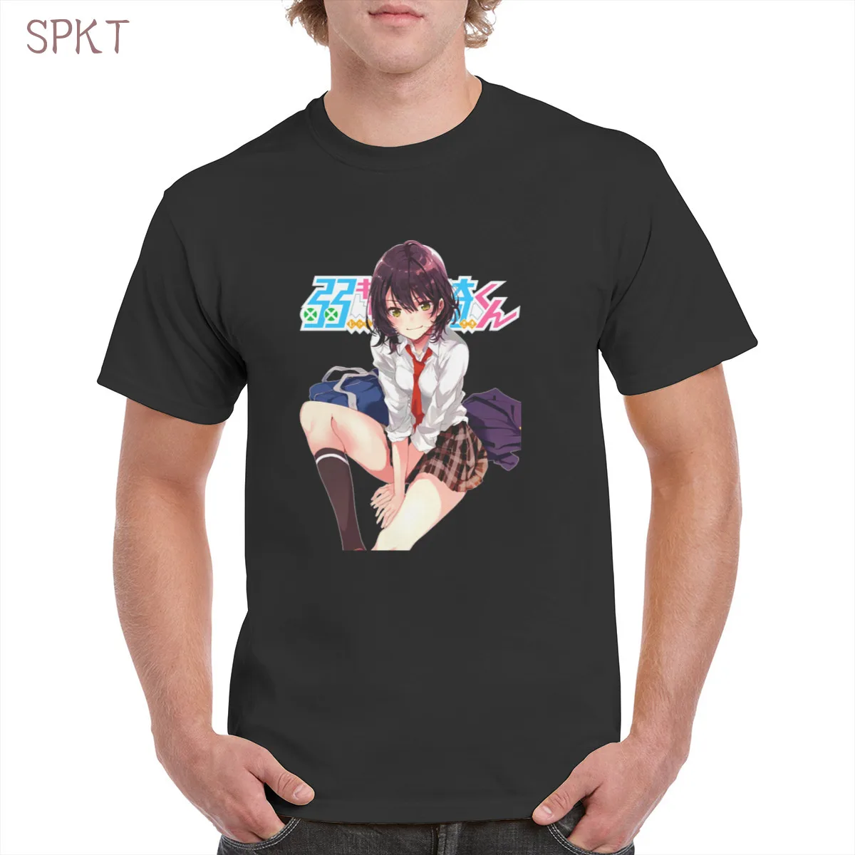 

Bottom-tier Character Tomozaki Girl Smile Cute t shirt Top Soft Oversized Cotton Tee Female/Man T-Shirt Anime Comics