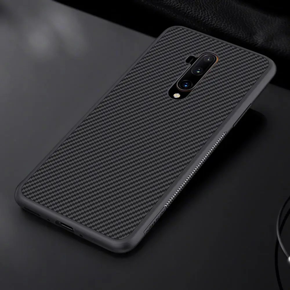 Для Oneplus 7T Pro задняя крышка чехол NILLKIN клетчатый синтетический карбоновый чехол для телефона бампер чехол для Oneplus 7T Pro