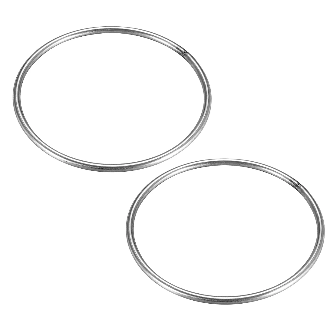 

uxcell Welded O Ring, 100 x 4mm Strapping Round Rings Stainless Steel 2pcs