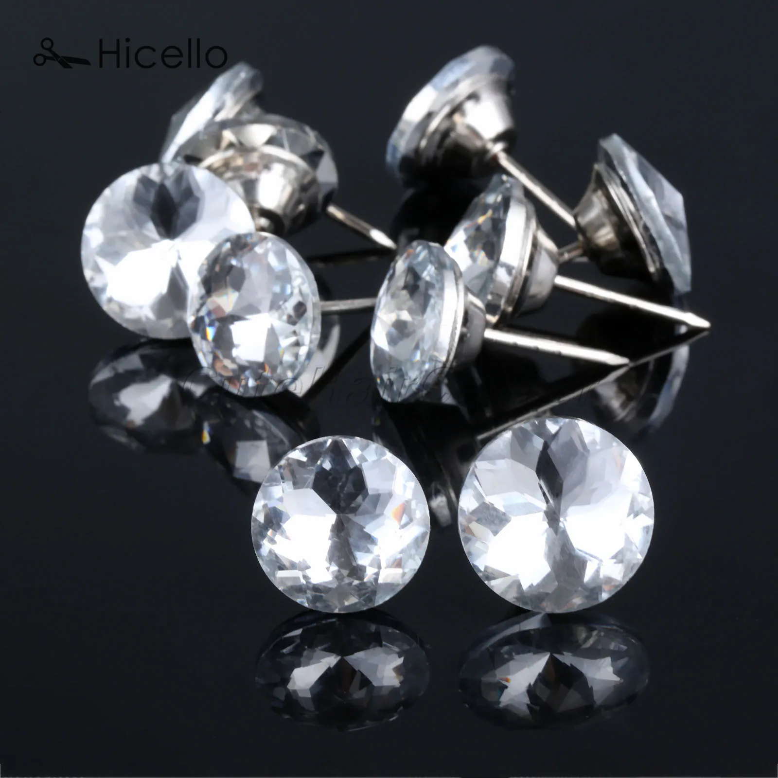 10 шт. стеклянные алмазные булавки для украшения мебели|Пуговицы| |