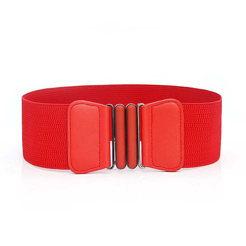 

Waist Belt Fashion Waist Belts Lady Solid Stretch Elastic Wide Belt Dress Adornment For Women Waistband 7.5cm Width 64cm Long