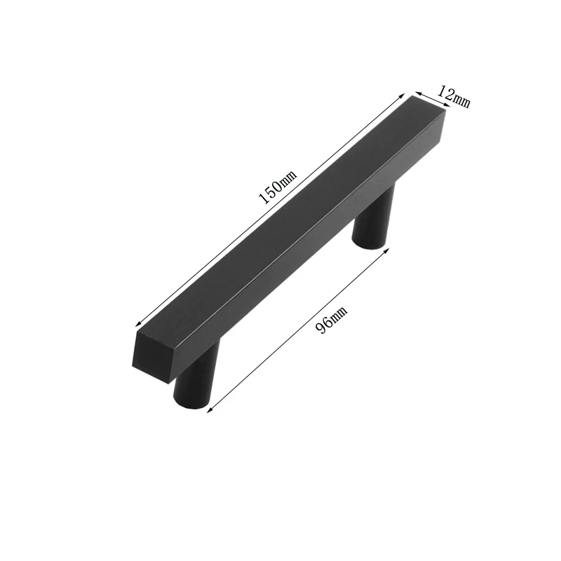 

8866 Black 96mm Cabinet Pulls Furniture Handles for Cabinets and Drawers Leather Pull Handle Aluminum