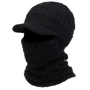 НОВАЯ шапка с капюшоном, Толстая шерстяная шапка, модная шапка трех цветов с бархатной подкладкой, утепленная шапка-свитер с воротником, шапка для езды на велосипеде, ветрозащитные шапки для холодной езды