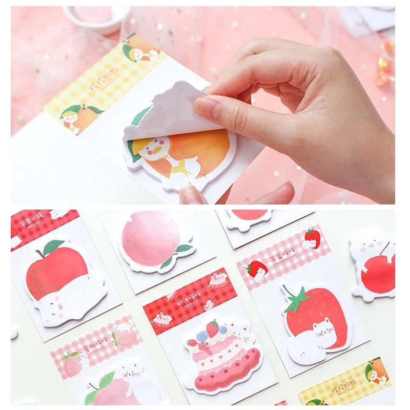 

36 pcs/Lot Fruit Paradise Sticky Notes Cat Pig Duck Adhesive Memo Pad Planner Diary Stickers Office School Supplies A6387
