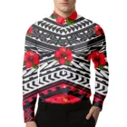 5 MOQ рубашки с карманами, полинезийская этническая одежда, Самоанская рубашка-стрейч Puletasi Viking